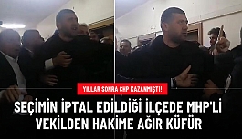 Seçimin iptal edildiği Kayseri Pınarbaşı'nda olay görüntü! MHP'li vekil hakime küfür etti