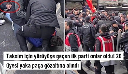 Beşiktaş'tan Taksim'e yürümek isteyen Halkın Kurtuluş Partisi'nin 20 üyesi gözaltına alındı