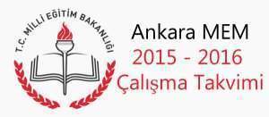Ankara İl MEM 2015 - 2016 Öğretim Yılı Çalışma Takvimi Yayımlandı