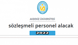 Akdeniz Üniversitesi Personel Alımı,...